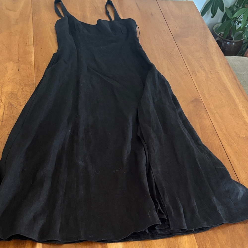 Classic Black Spaghetti Strap Swing Dress